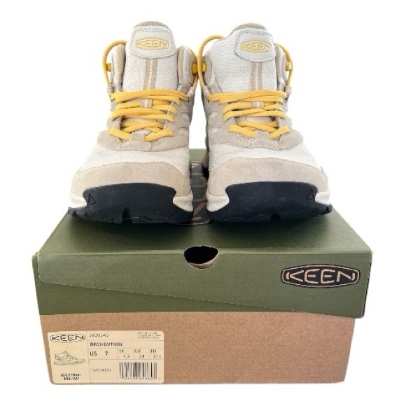 KEEN Hightrail Waterproof Mid All Terrain White Hiking Sneaker Boot Womens 7 - Picture 3 of 12